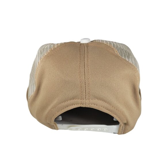 Erlanger Beer Rope Trucker Snapback‎ Hat Cap Vtg 80s Brown Mesh Patch Drawstring - Picture 4 of 7